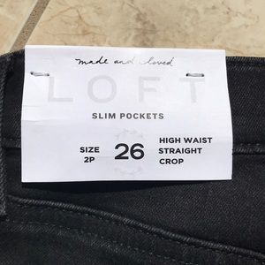New Loft High Waist Straight Crop Jeans